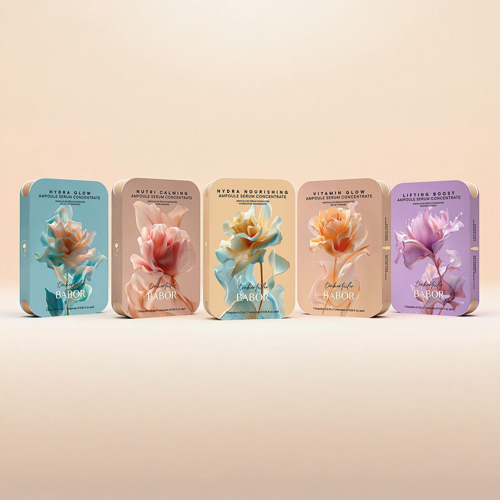 BABOR Ampullen-Konzentrate: Hydra Glow, Nutri Calming, Hydra Nourishing, Vitamin Glow, Lifting Boost.