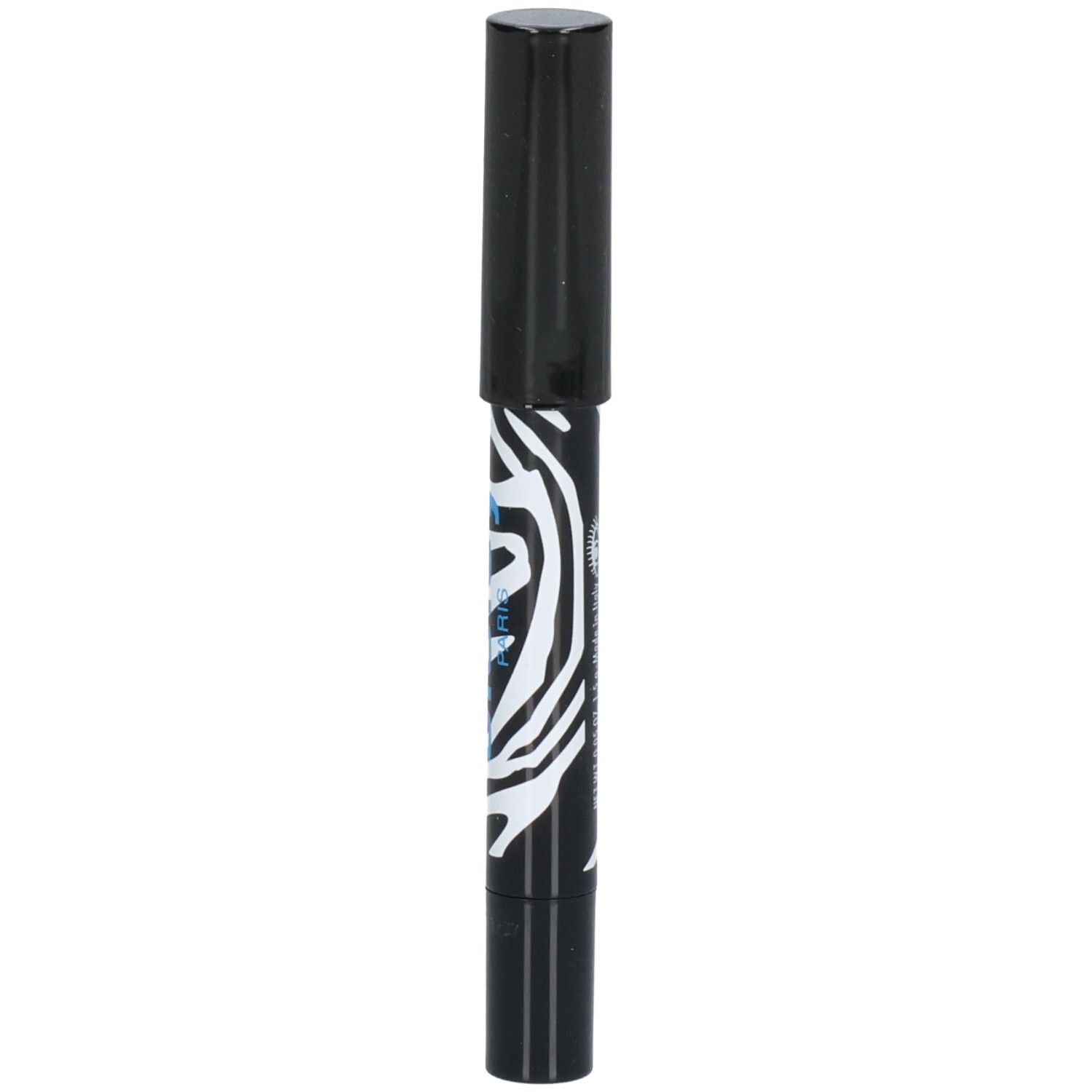 Sisley Phyto-Eye Twist Lidschattenstift mit Zebra-Muster und schwarzem Deckel.