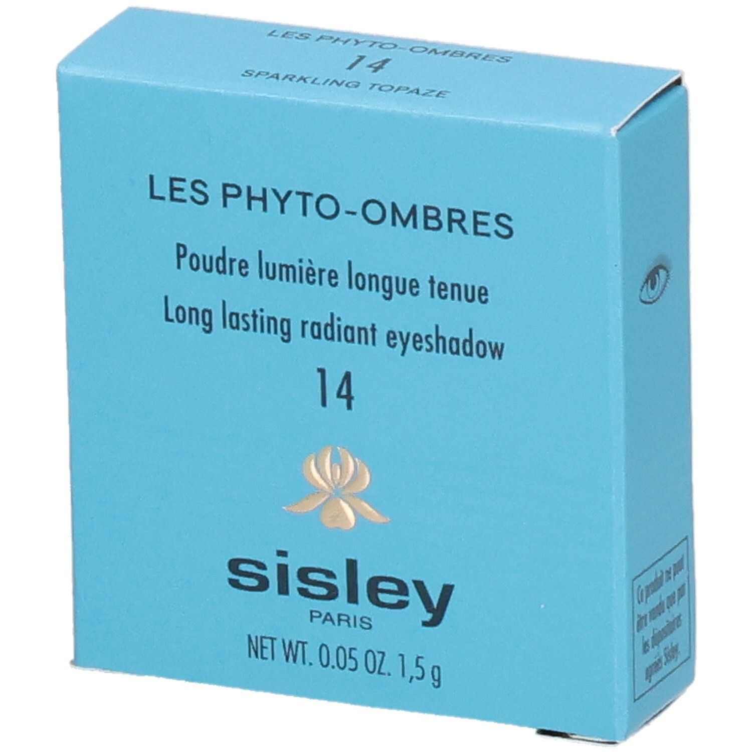 Sisley Les Phyto-Ombres Lidschatten-Verpackung, Farbe 14 Sparkling Topaz.