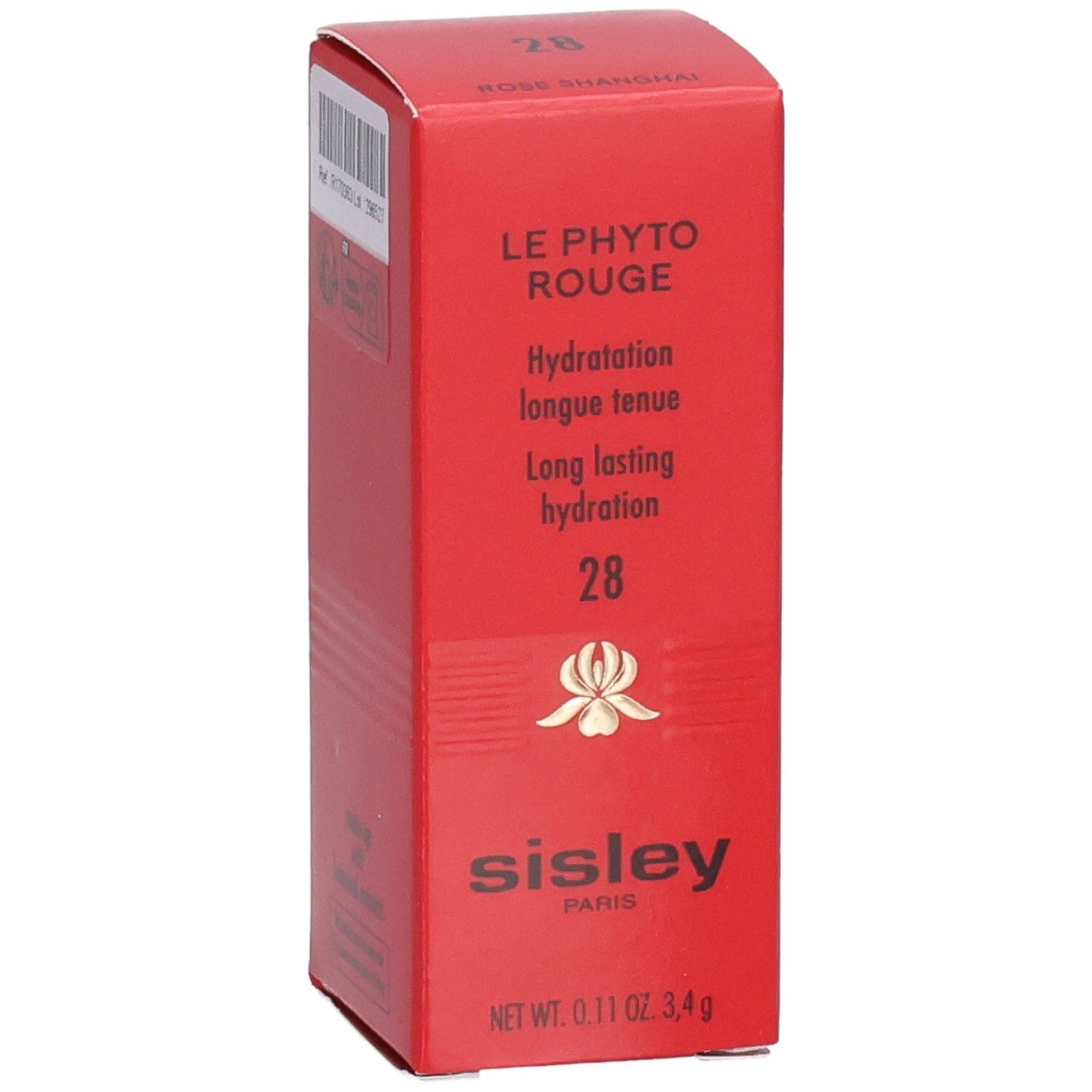 Emballage Sisley Le Phyto Rouge, rouge, avec informations produit et logo.