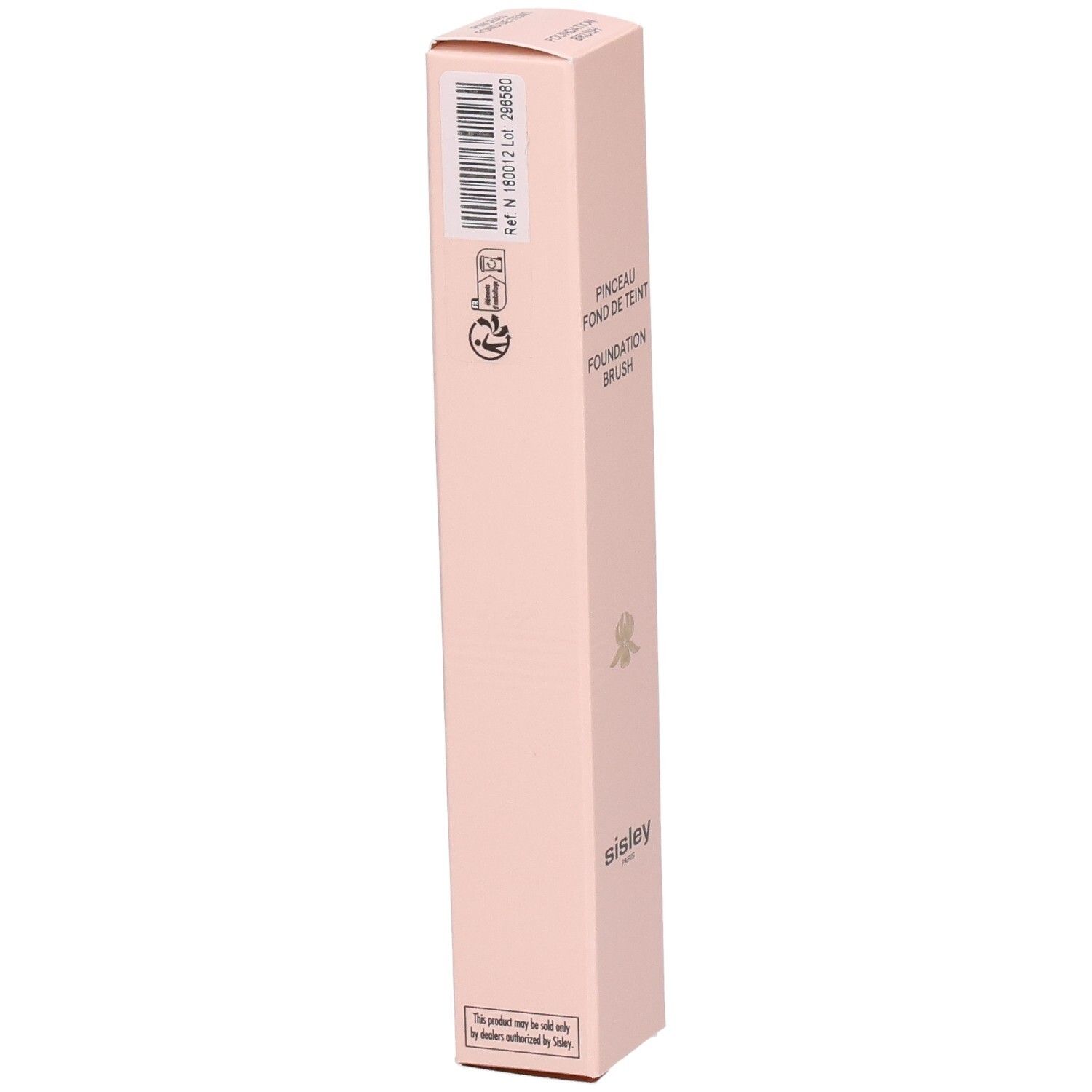 Sisley Foundation Brush Verpackung mit Barcode und Symbolen.