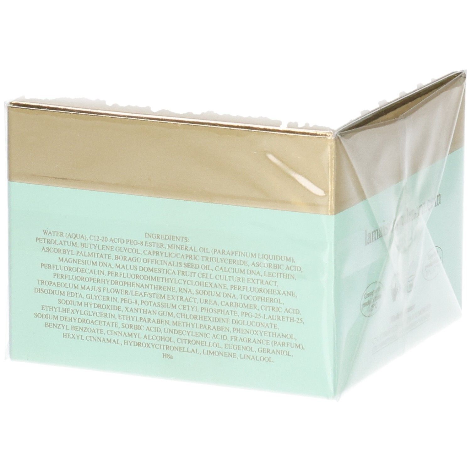 Rückseite der Valmont Deto2x Cream Verpackung mit Inhaltsstoffliste.