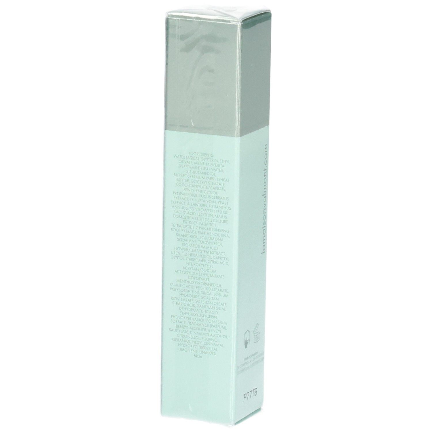 VALMONT Vital B. Fluid Verpackung, Seite. Enthält detaillierte Inhaltsstoffliste.