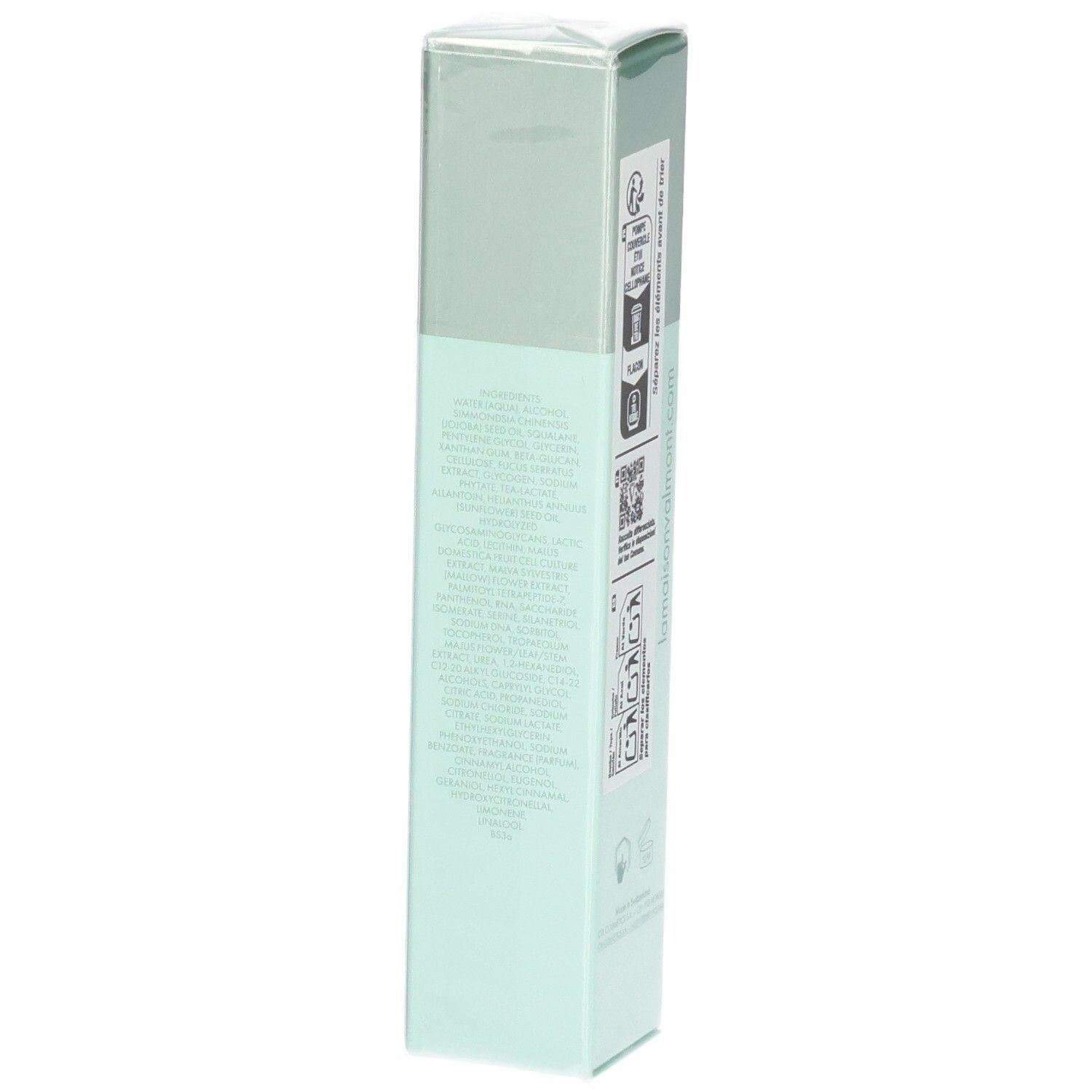 VALMONT Vital B. Serum Verpackung, Rückseite mit detaillierten Informationen.