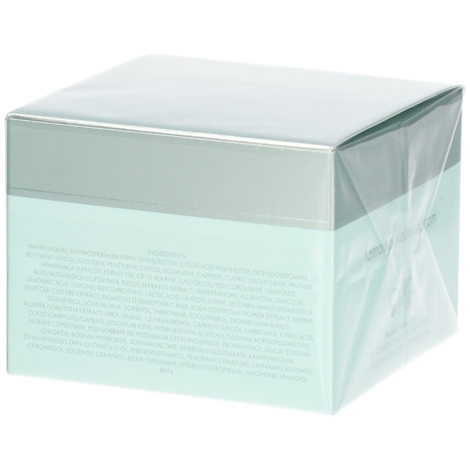 Valmont Vital Regenera I Rich Creme Verpackung, Seite mit Inhaltsstoffliste.