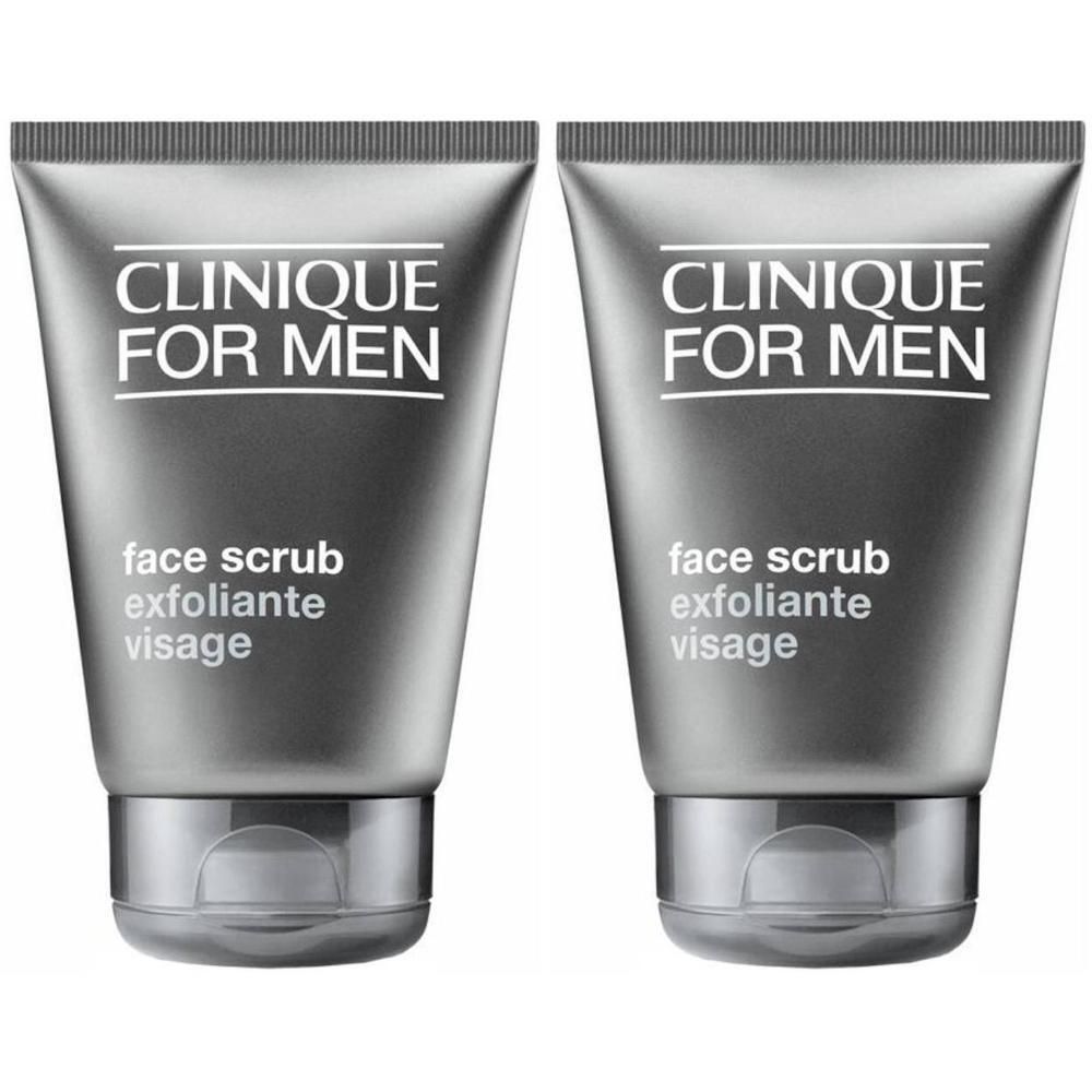Zwei Clinique for Men Gesichts-Peeling Tuben.