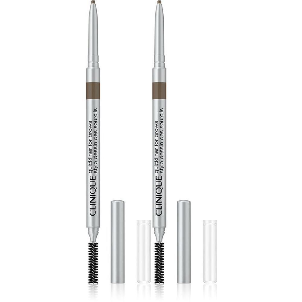 Deux Clinique Quickliner pour sourcils Auburn, avec brosse et capuchons de protection.