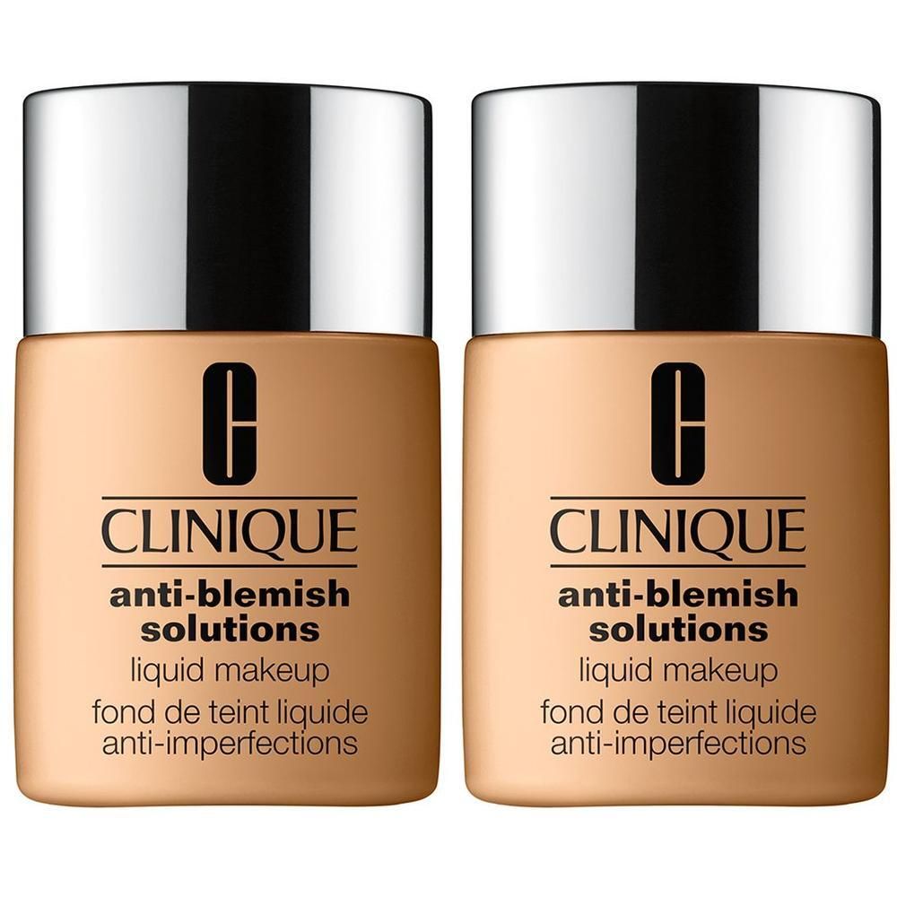 Zwei Flaschen CLINIQUE Anti-Blemish Solutions Liquid Makeup in Neutral.