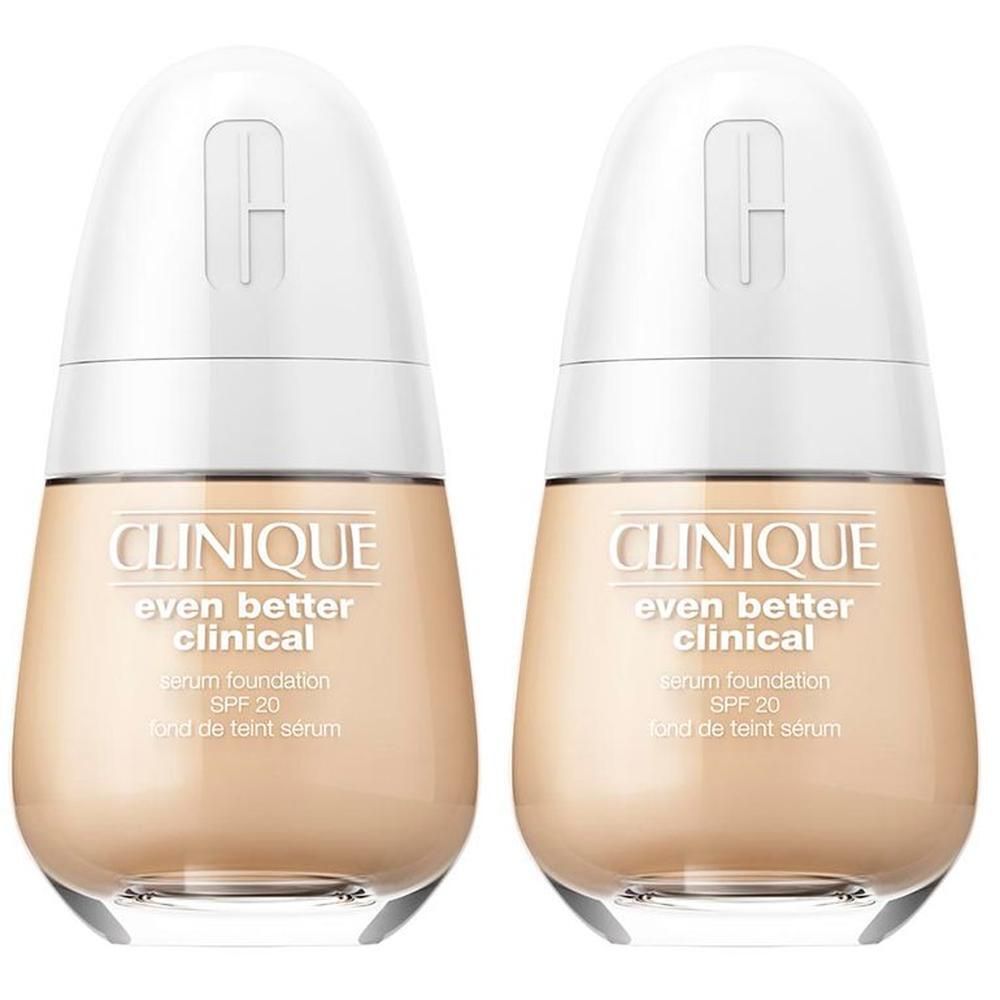 Zwei Flaschen CLINIQUE Even Better Clinical Serum Foundation LSF 20 in der Farbe CN 28 Ivory.