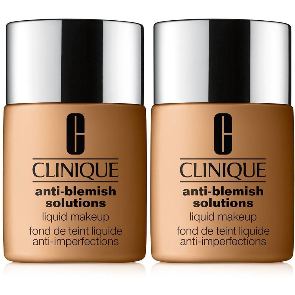 Deux flacons de maquillage liquide CLINIQUE Anti-Blemish Solutions, teinte Beige.