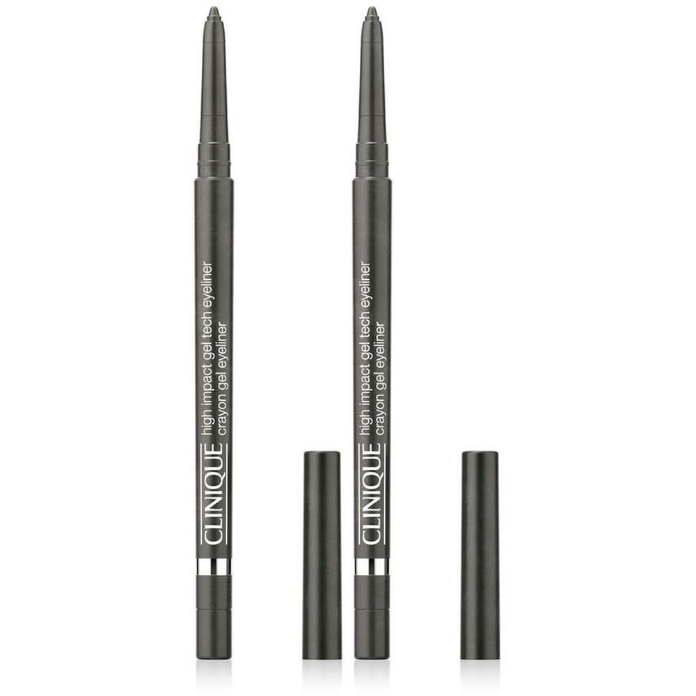 Zwei ausgefahrene High Impact™ Gel Tech Eyeliner in Polished Pewter.