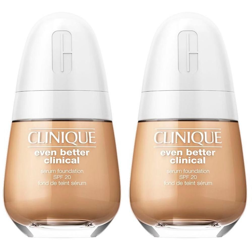 Deux flacons de Clinique Even Better Clinical Serum Foundation SPF 20.