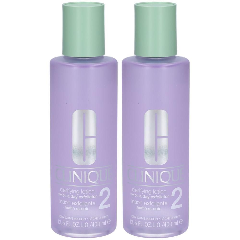 Zwei Clinique Clarifying Lotion 2 Flaschen, 400 ml.