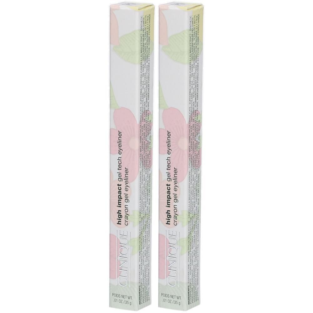 Zwei Packungen Clinique High Impact Gel Tech Eyeliner in Hellweiß.