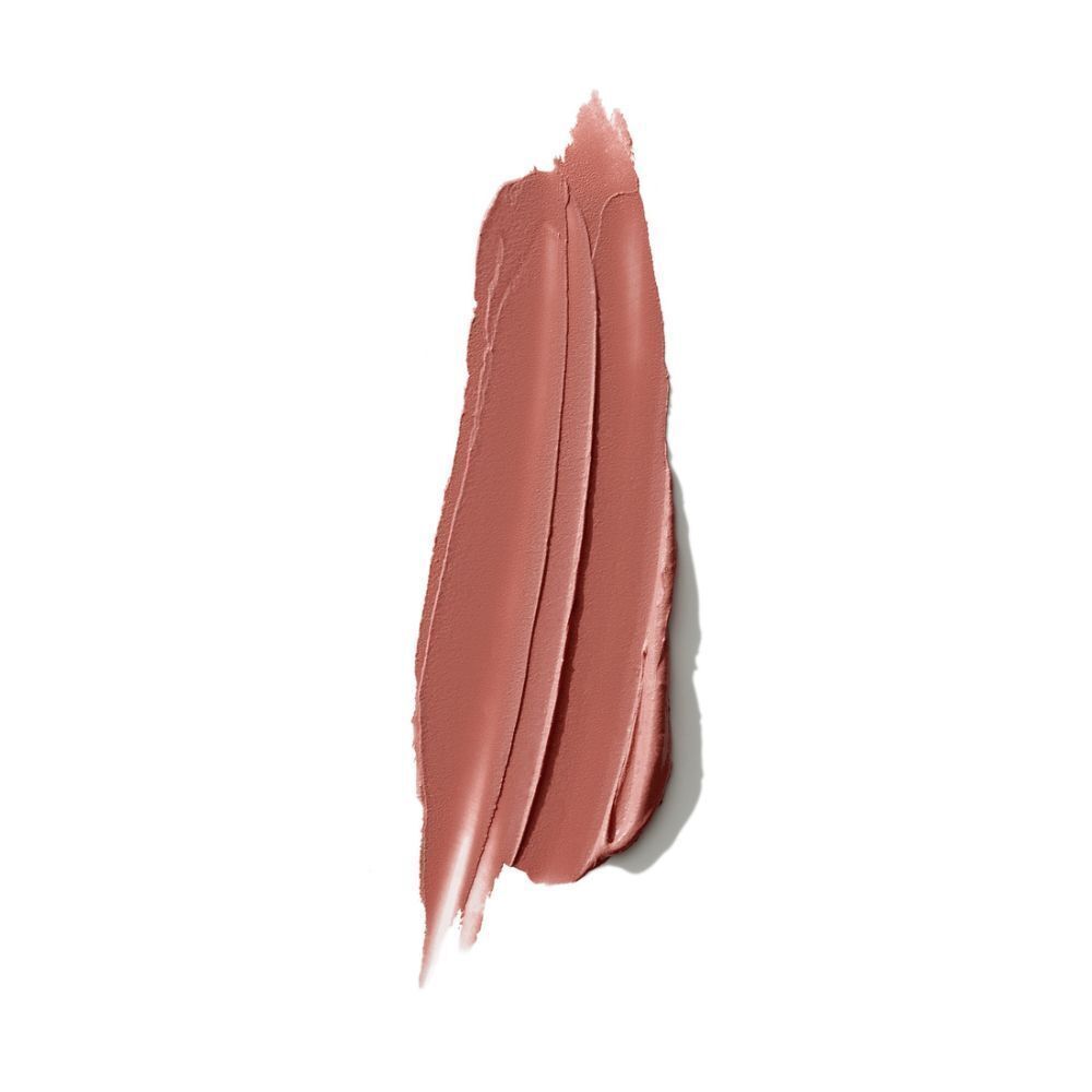 Échantillon de texture de rouge à lèvres dans une teinte nude à finition mate.