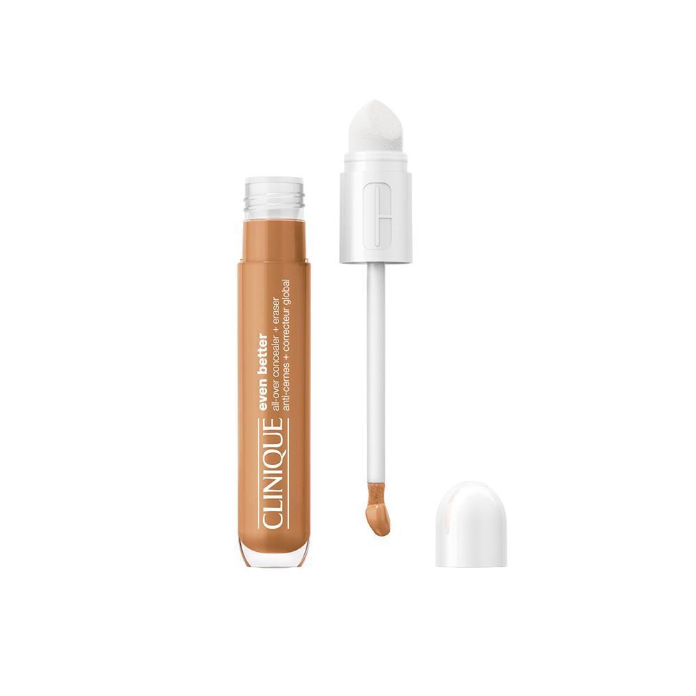 CLINIQUE Even Better™ All-Over Concealer + Eraser, 10 WN114, ouvert avec applicateur.