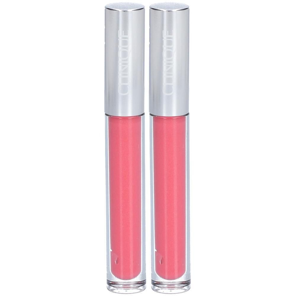 Zwei Clinique Pop Plush Lippenstifte in Rosa.