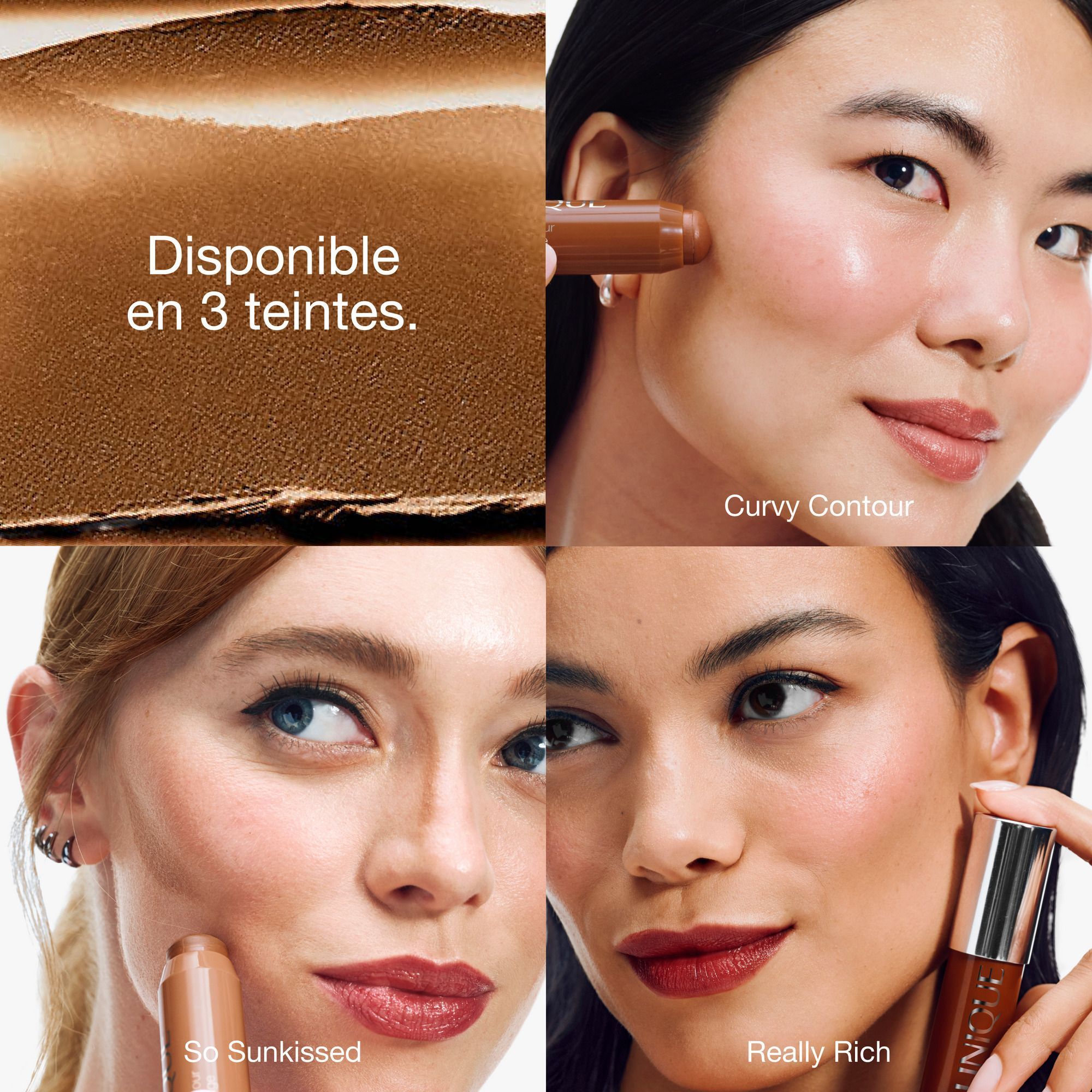 Test de couleur marron du Chubby Stick CLINIQUE pour le contour.