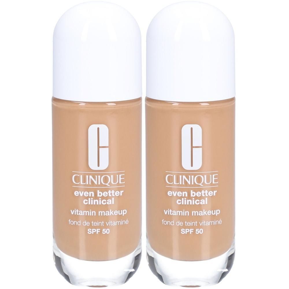 Zwei Flaschen Clinique Even Better Clinical Vitamin Makeup SPF 50 in Medium Cool 4.