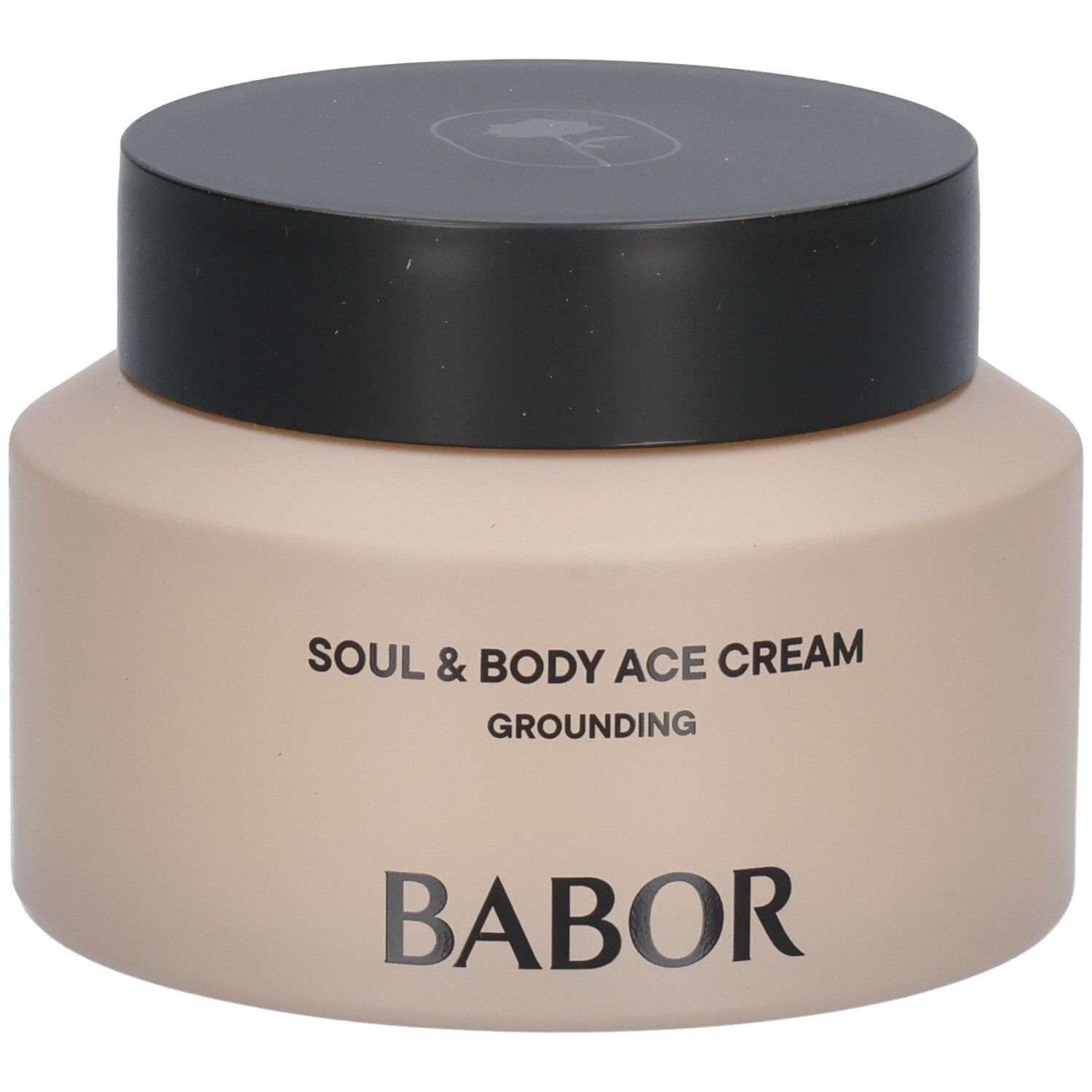 Babor Soul & Body ACE Cream Tiegel mit schwarzem Deckel.