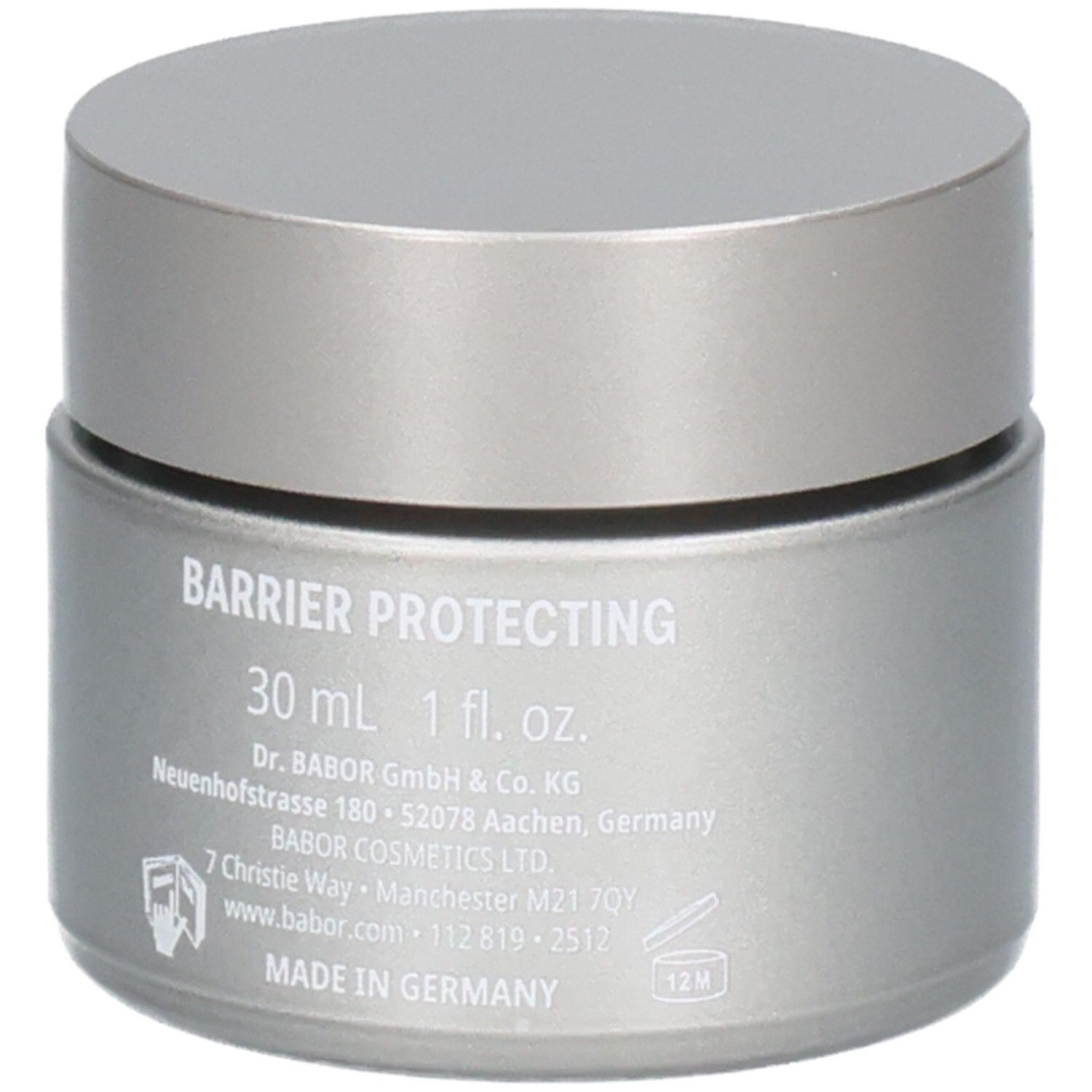 Doctor Babor The Cure Cream, 30 ml, 1 fl. oz. Barrier Protecting. Hergestellt in Deutschland. Mit Adressangaben.
