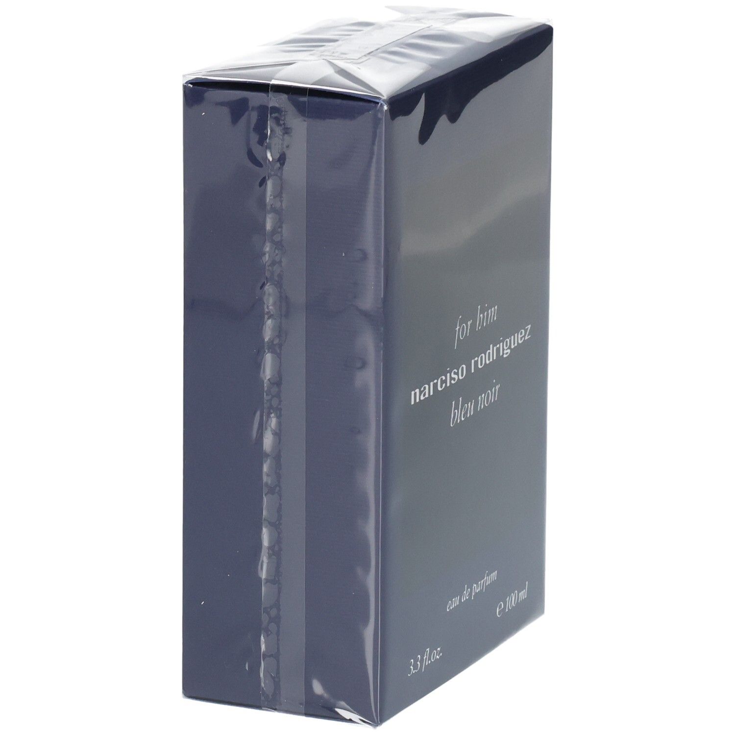 Narciso Rodriguez For Him Bleu Noir Eau de Parfum, 100 ml, vue latérale.