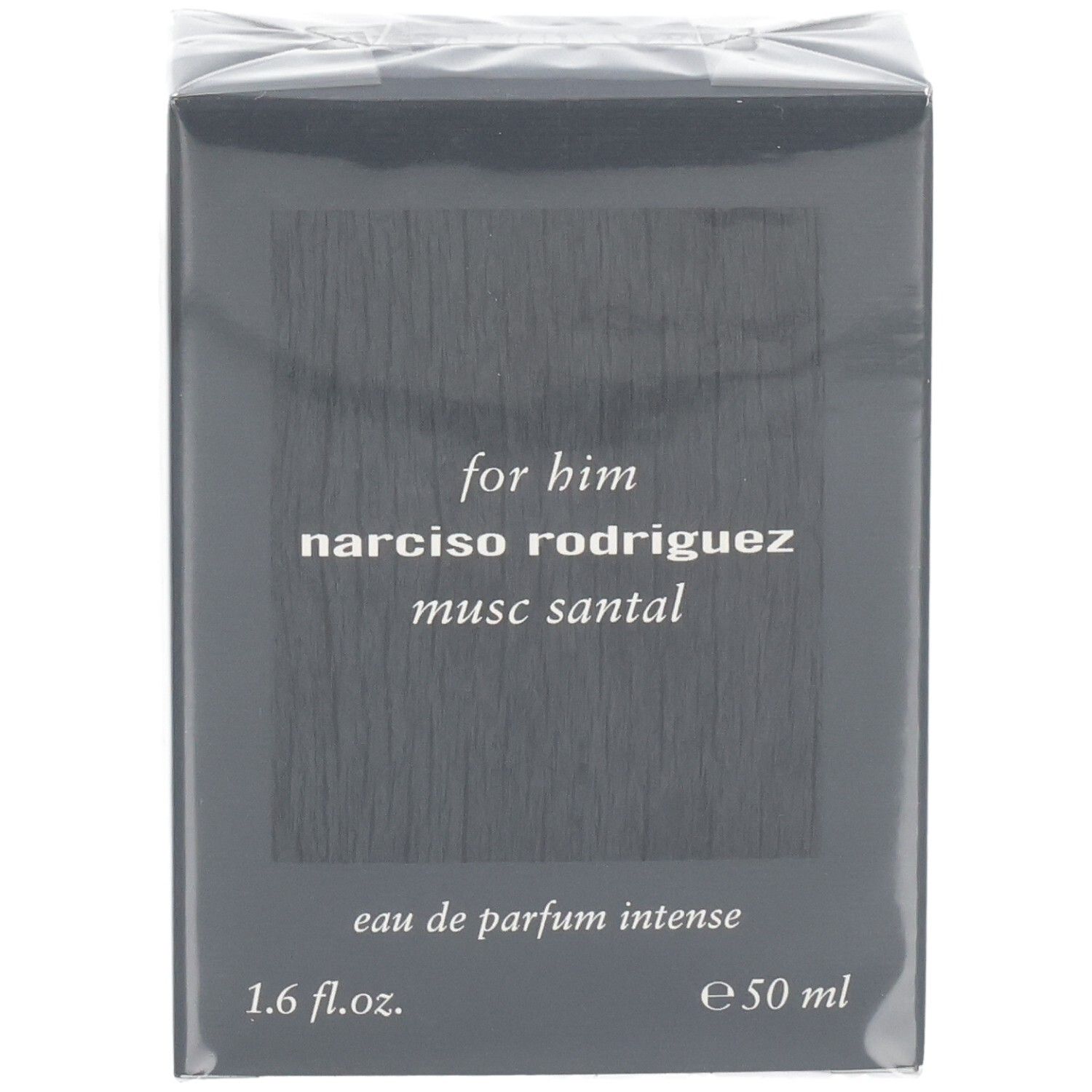 Verpackung von Narciso Rodriguez For Him Musc Santal Eau de Parfum Intense, 50 ml.