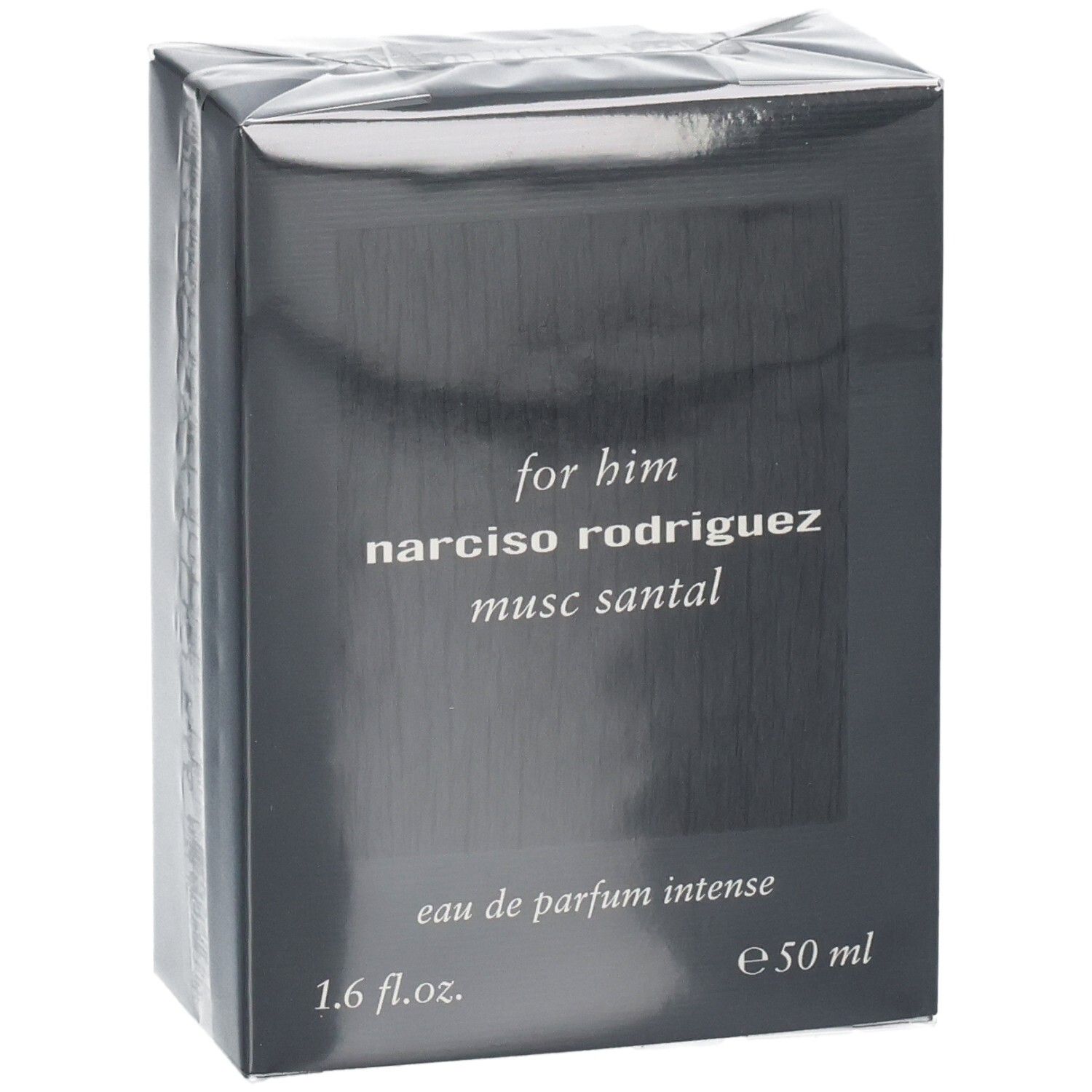 Verpackung von Narciso Rodriguez For Him Musc Santal Eau de Parfum Intense, 50 ml.