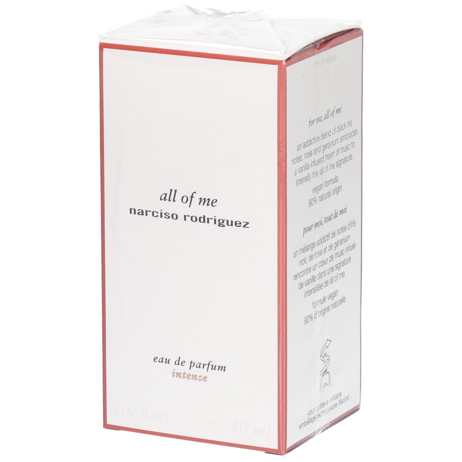 Verpackung von Narciso Rodriguez 'all of me' Eau de Parfum Intense, 30ml.