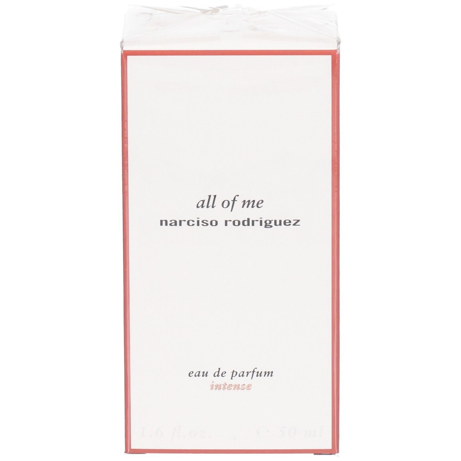 Verpackung für Narciso Rodriguez 'all of me' Eau de Parfum Intense.