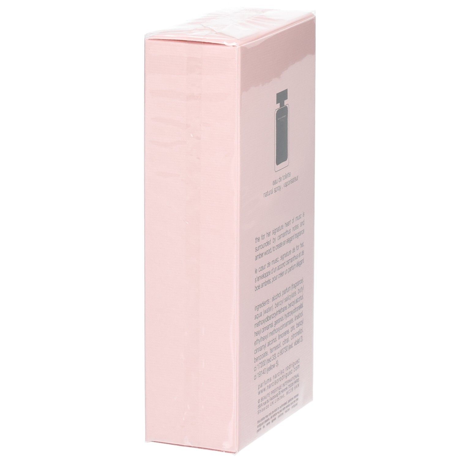 Narciso Rodriguez For Her Eau de Toilette, 100 ml, vue en biais.