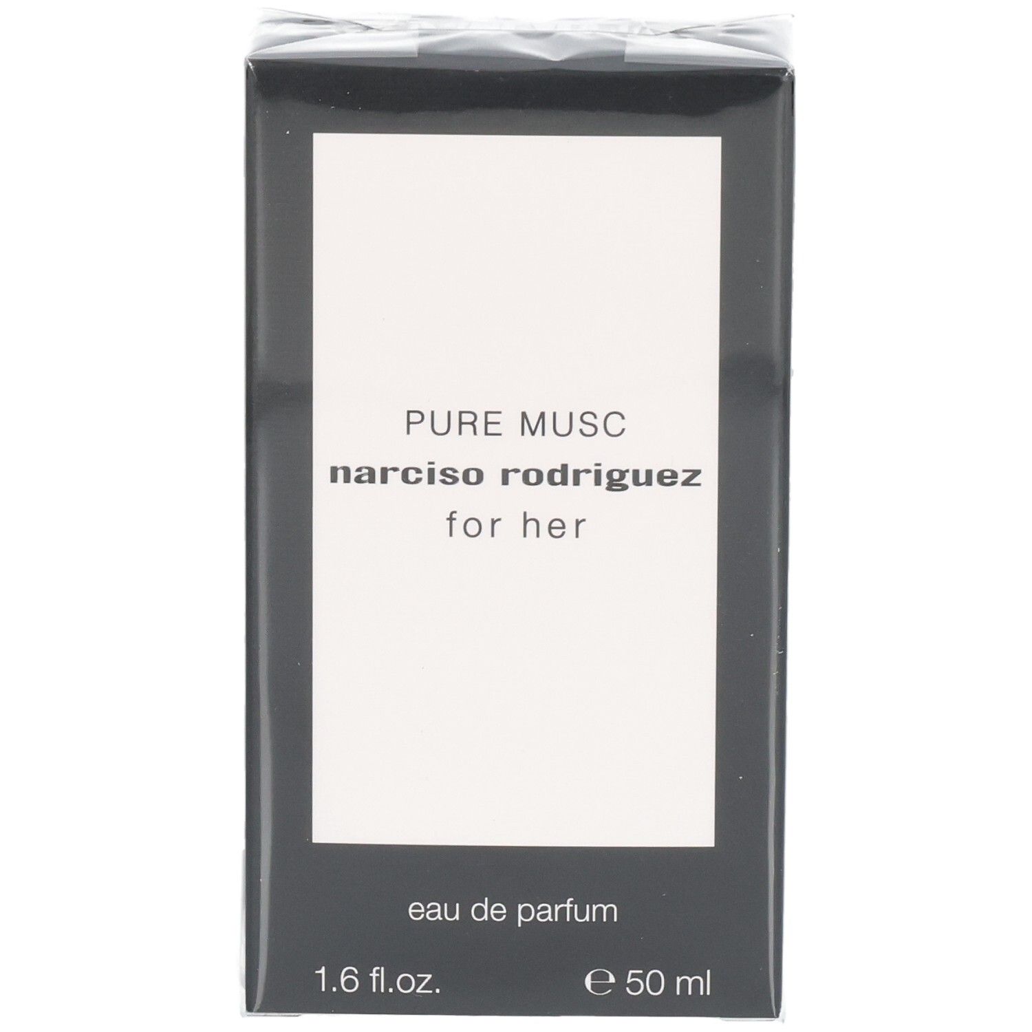 Verpackung von Narciso Rodriguez For Her Pure Musc Eau de Parfum, 50 ml.