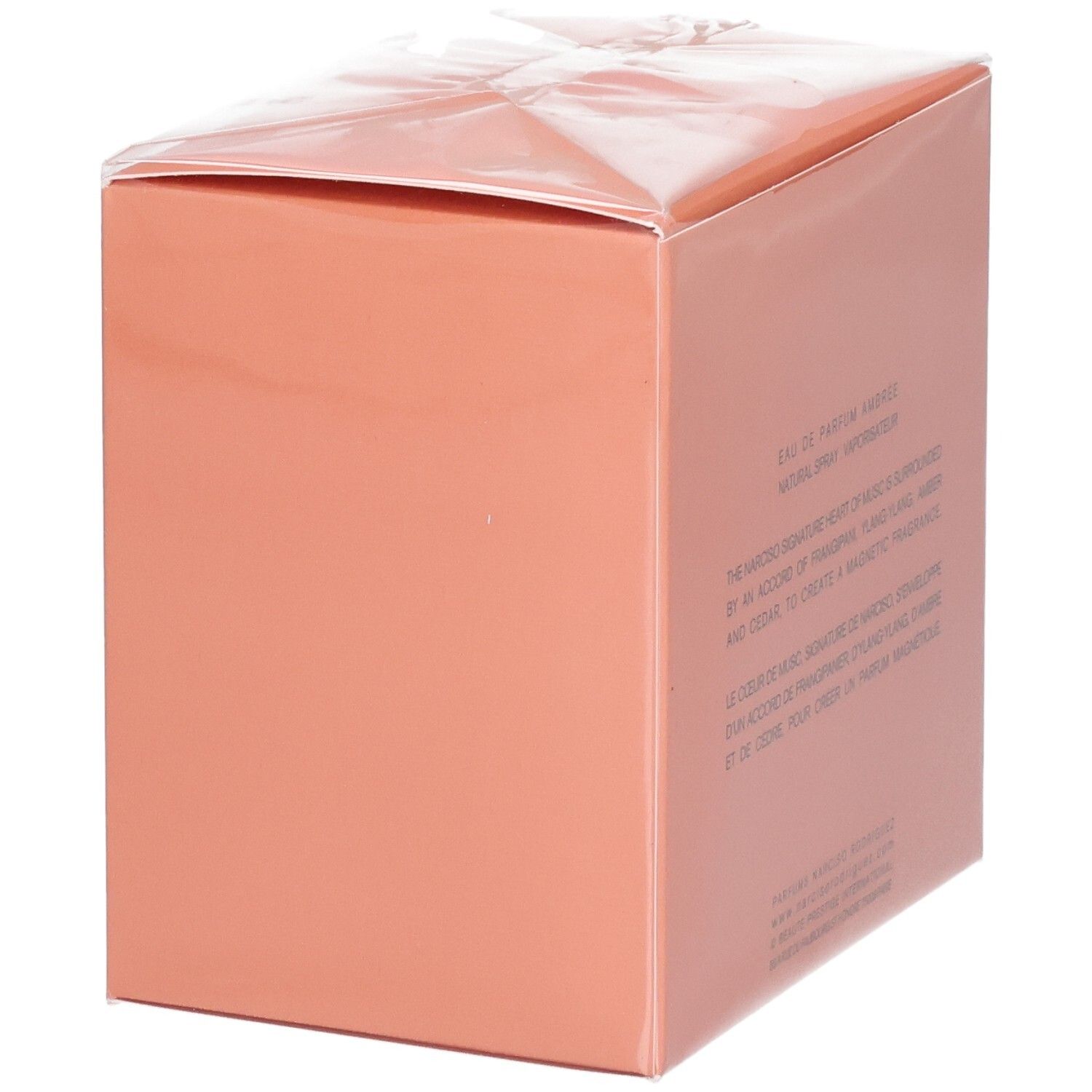 Emballage du vaporisateur naturel Narciso Ambrée Eau de Parfum, 90 ml.