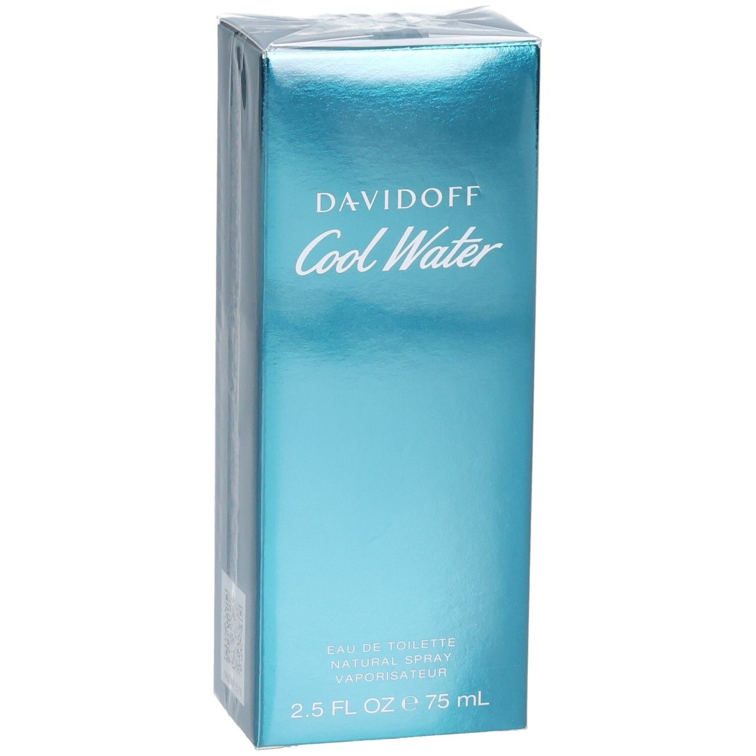Davidoff Cool Water Eau de Toilette Verpackung, schräg von vorne.