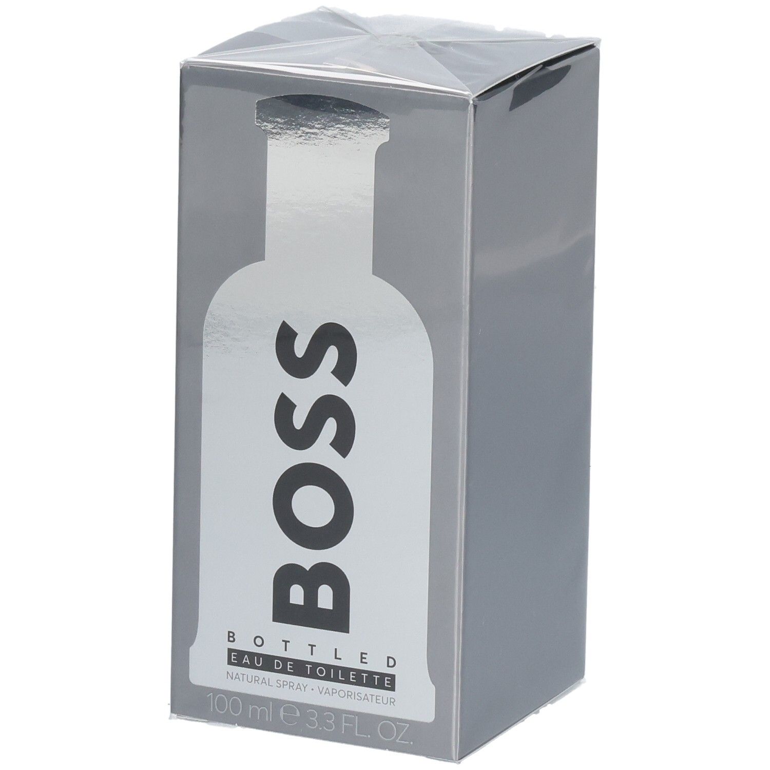Verpackung von BOSS Bottled Eau de Toilette, 100 ml.