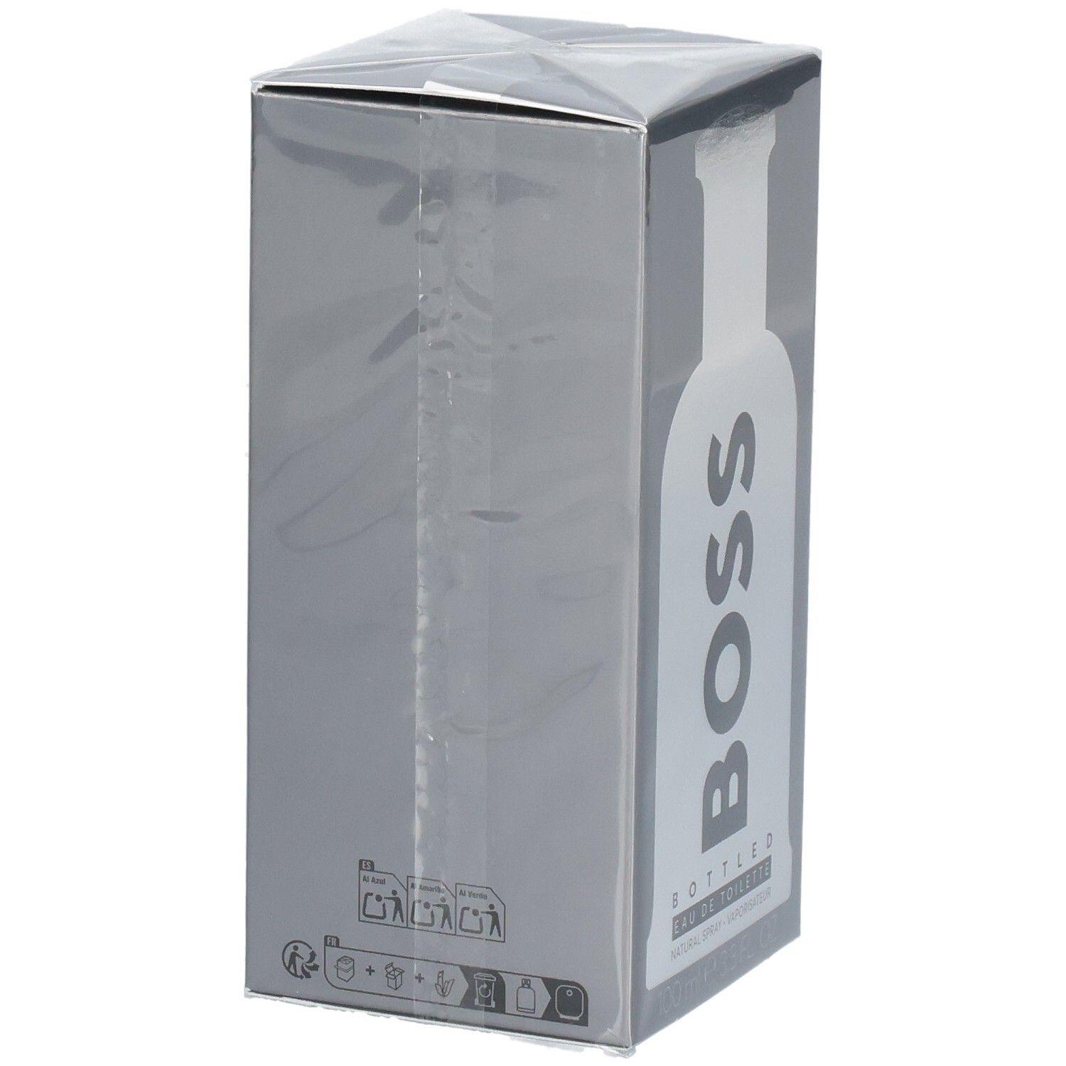 Seitenansicht der Verpackung von BOSS Bottled Eau de Toilette.