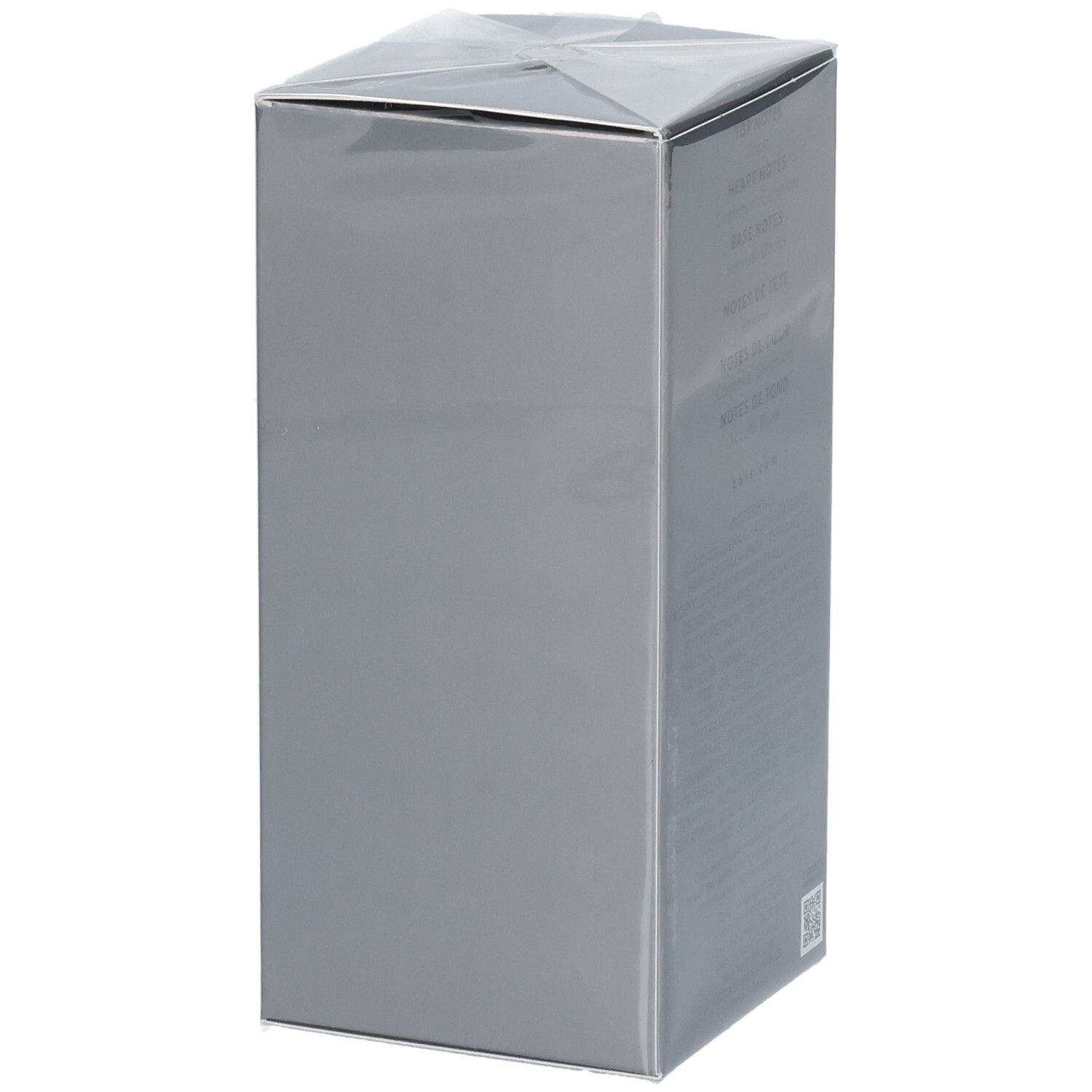 Leere Seite der Verpackung von BOSS Bottled Eau de Toilette.