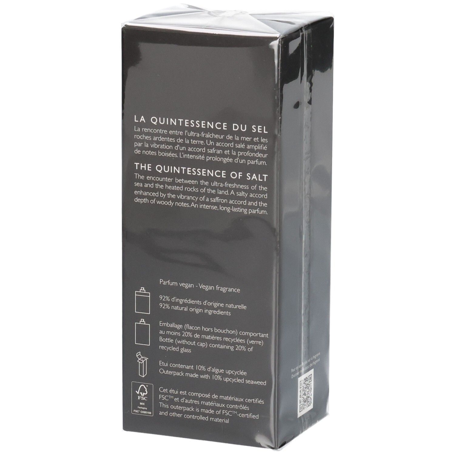 Issey Miyake Le Sel d'Issey Parfum emballage, dos avec informations produit.