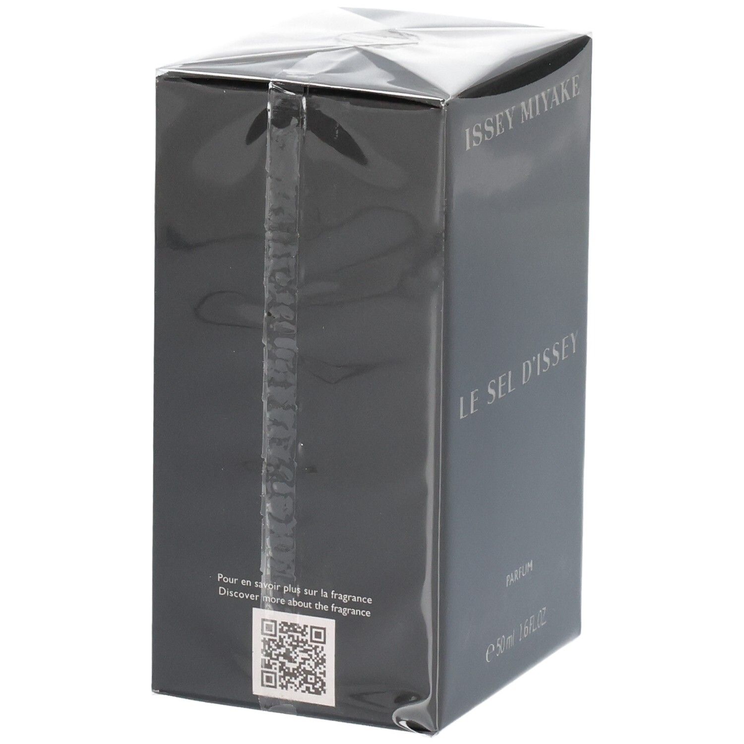Issey Miyake Le Sel d'Issey Parfum 50ml emballage, côté avec QR-code.
