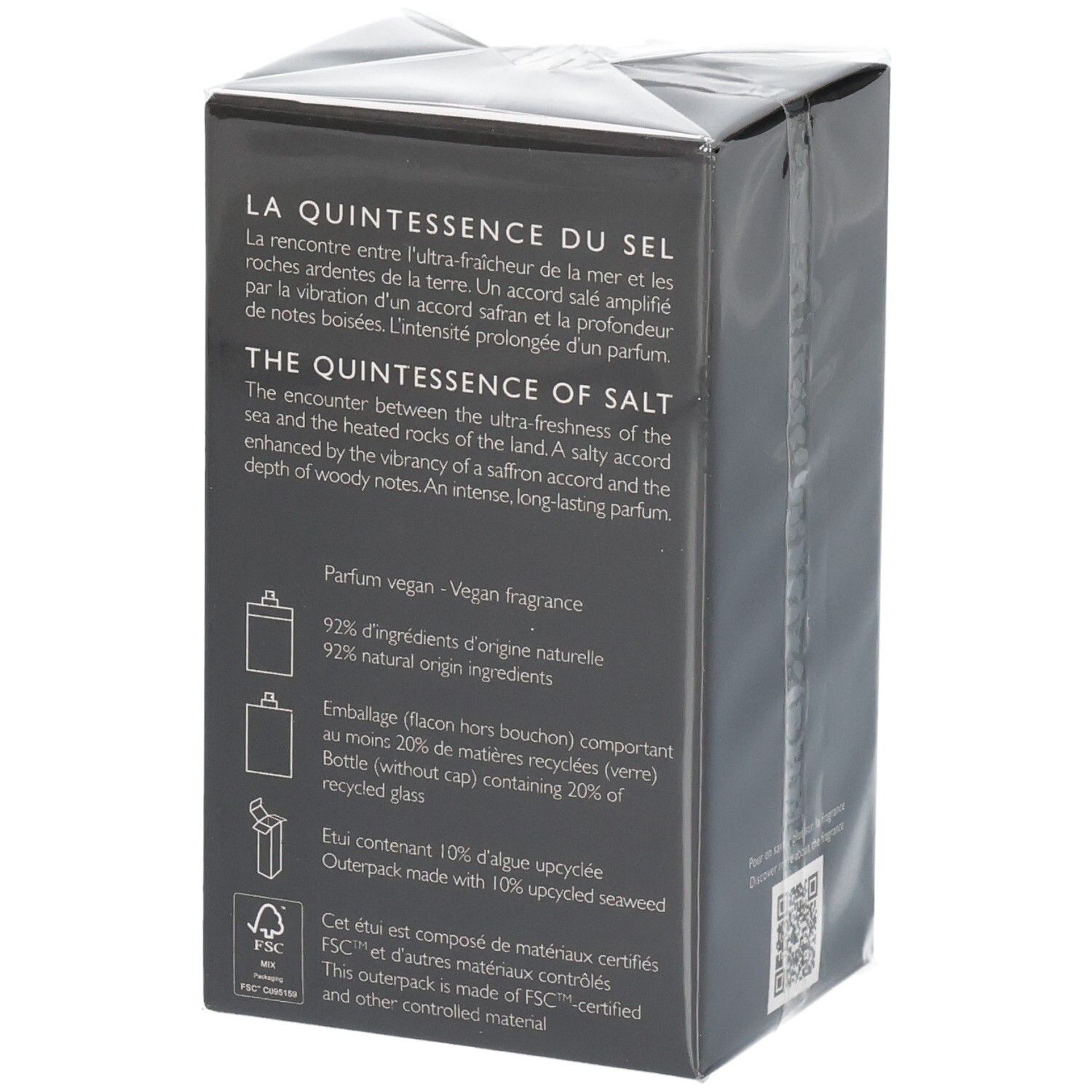 Issey Miyake Le Sel d'Issey Parfum 50ml emballage, dos avec informations produit.
