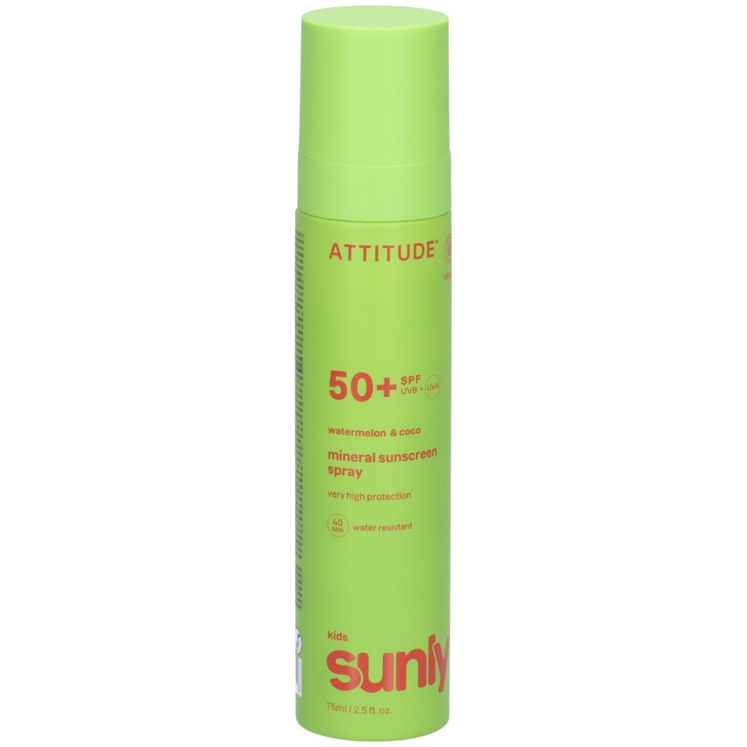 ATTITUDE Sonnencreme Spray für Kinder, SPF 50+, Wassermelone & Kokos, 75ml.