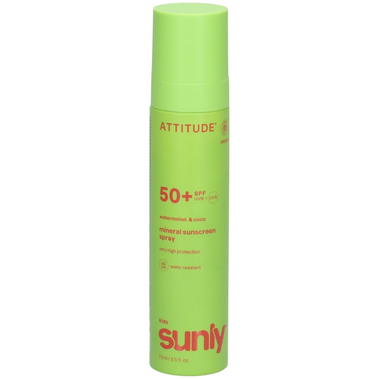 ATTITUDE Sonnencreme Spray für Kinder, SPF 50+, Wassermelone & Kokos, 75ml.