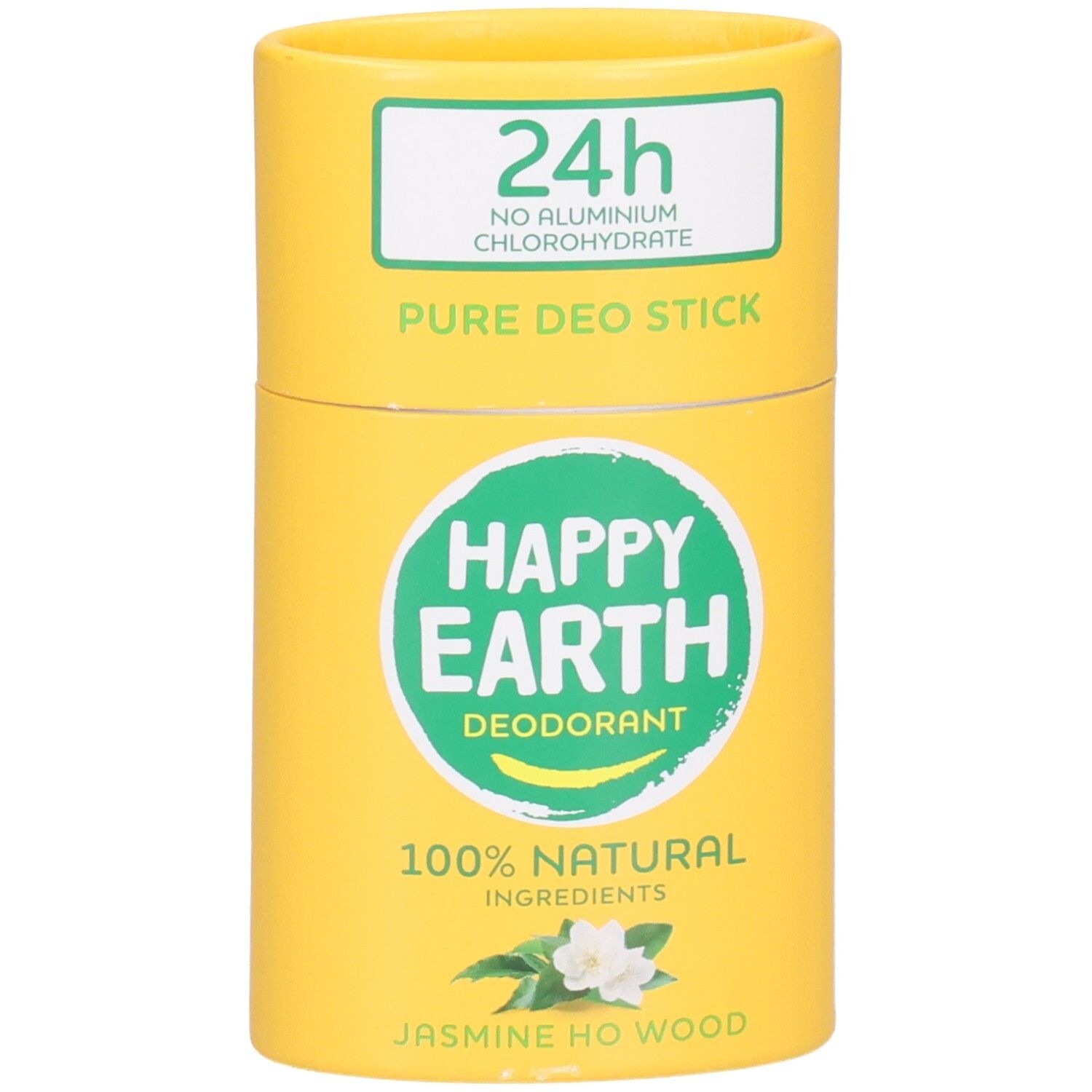 Happy Earth Deodorant Stick Jasmine Ho Wood, 24h Schutz, 100% natürliche Inhaltsstoffe.