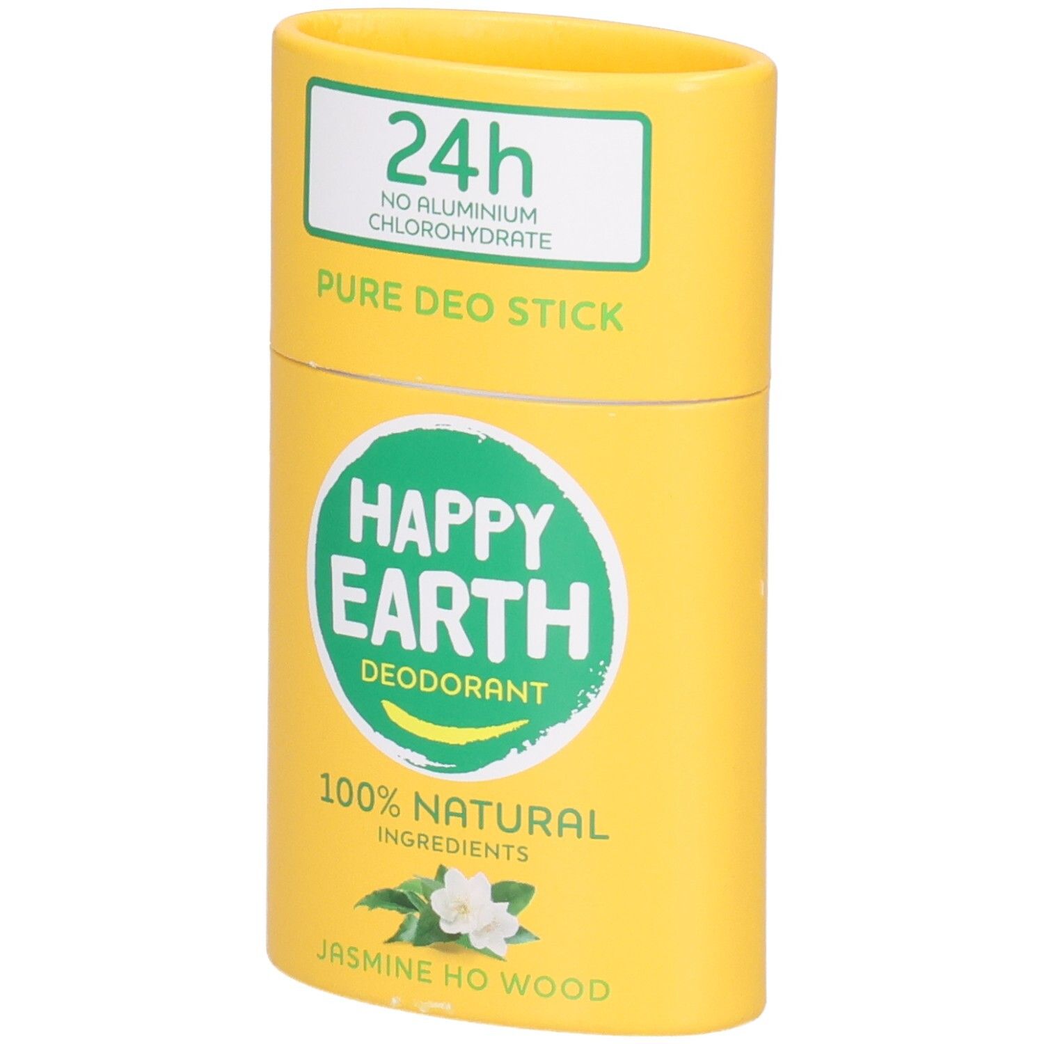 Happy Earth Deodorant Stick Jasmine Ho Wood, 24h Schutz, 100% natürliche Inhaltsstoffe.