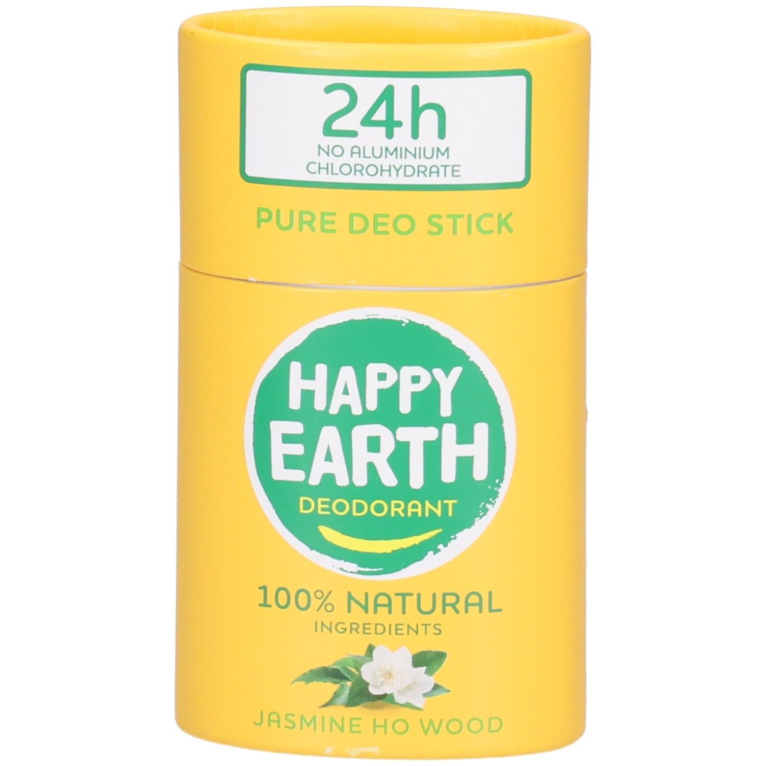 Happy Earth Deodorant Stick Jasmine Ho Wood, 24h Schutz, 100% natürliche Inhaltsstoffe.