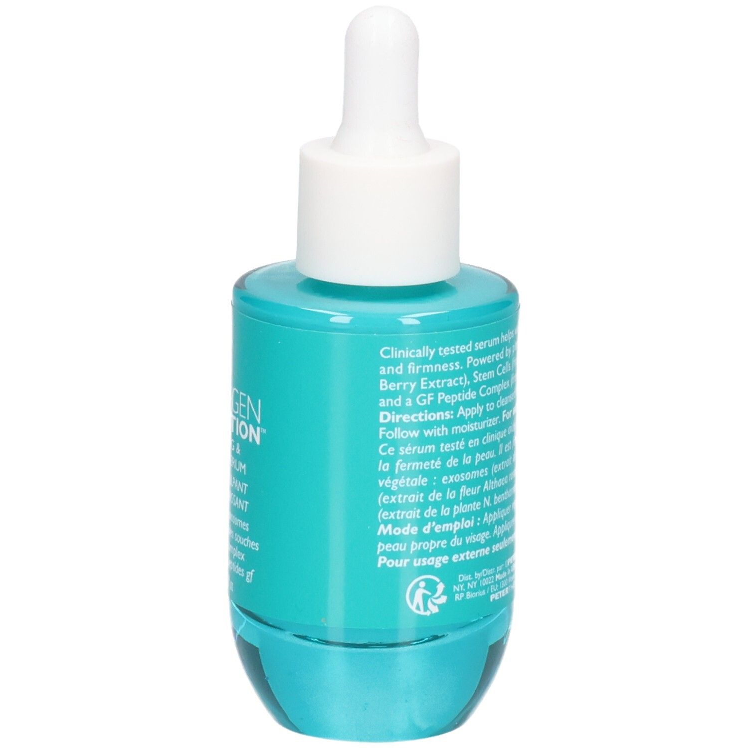 Peter Thomas Roth Collagen Skinjection Serum Flakon mit Pipette, türkisfarben.
