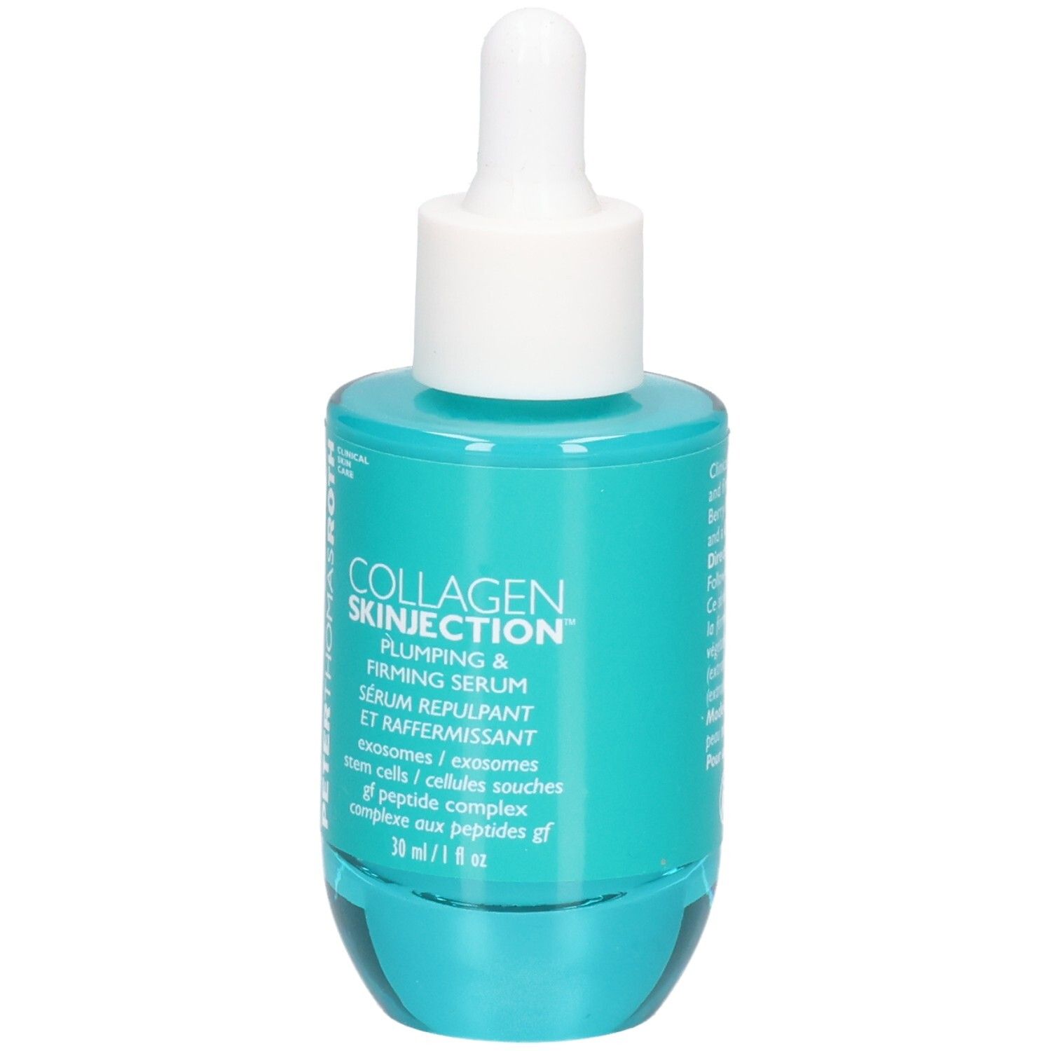 Peter Thomas Roth Collagen Skinjection Serum Flakon mit Pipette, türkisfarben.