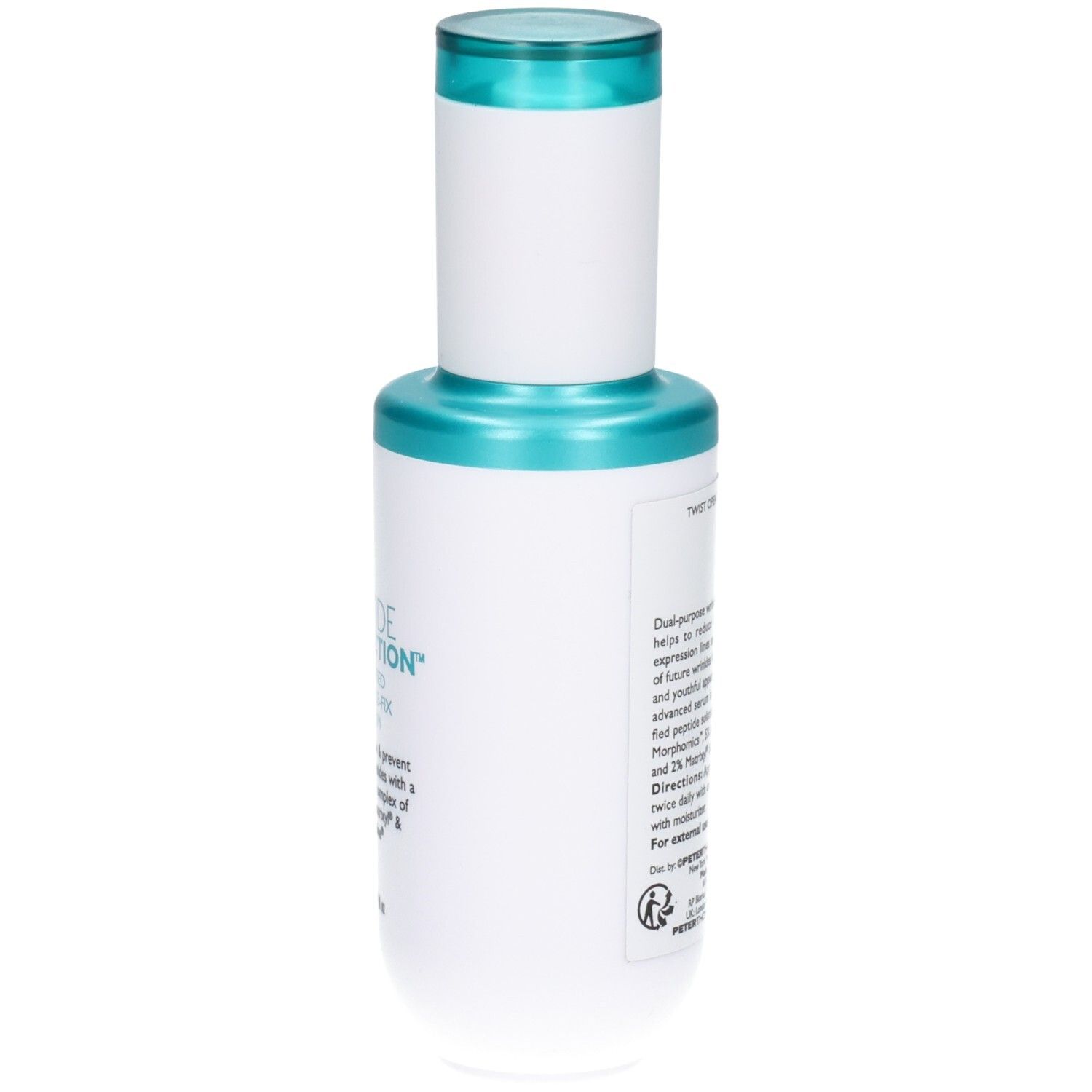 Peter Thomas Roth Peptide Skinjection Serum Flasche, Rückseitenansicht.