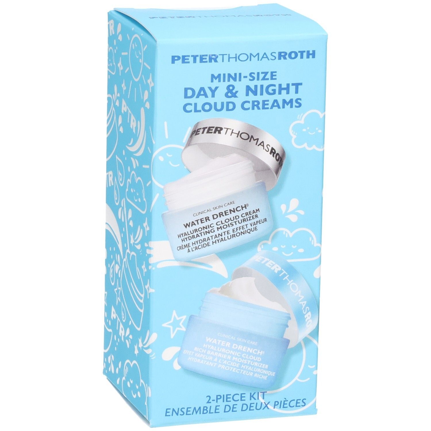 Peter Thomas Roth Mini-Größe Day & Night Cloud Creams 2-teiliges Set, Vorderansicht.