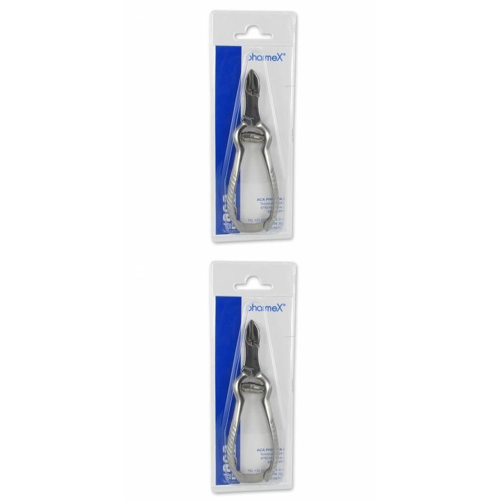 Zwei Pharmex Nagelscheren 13 cm in Blisterverpackung.